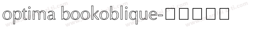 optima bookoblique字体转换